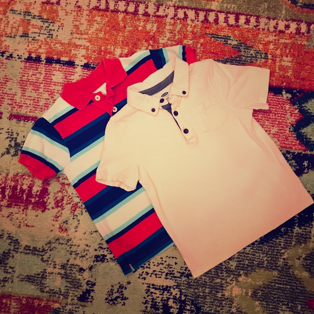 Boys Bundled Multi-Colored Polo Shirts